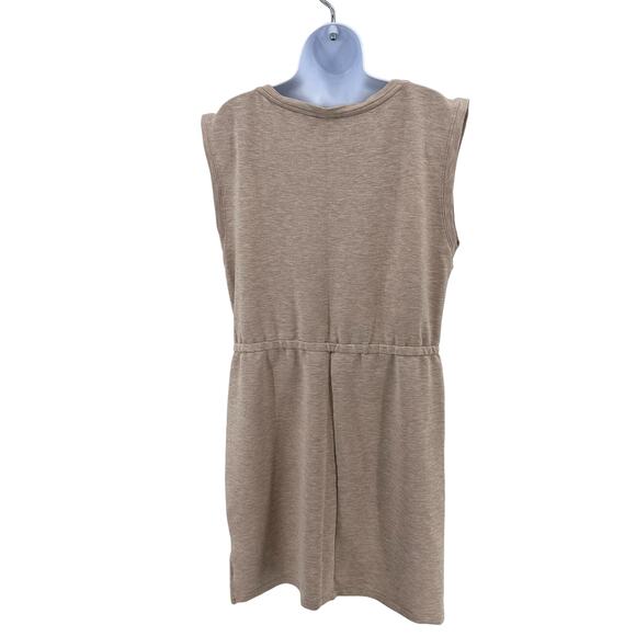 Calvin Klein Mini Tank Dress Womens L Tan Short Dress Elastic Waist Sleeveless - Picture 4 of 9